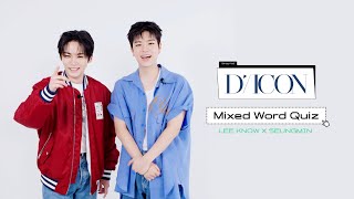 DICON 💬Mixed Word Quiz🧩ㅣLEE KNOW X SEUNGMIN [upl. by Yenettirb]