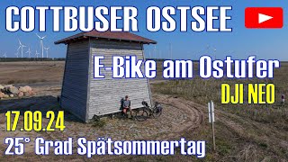 Cottbuser Ostsee mit dem Ebike unterwegs Ostufer mit DJI Neo und DJI Mic2 Pause an der Schutzhütte [upl. by Lebiram]