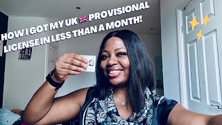 How I got my UK Provisional Driving License after 2 years of living in the UK [upl. by Savior520]