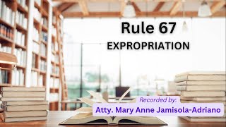 Audio Rules of Court Rule 67  Expropriation [upl. by Corinna571]