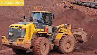 LiuGong 856H Wheel loader  Iron Ore Shifting liugong ironore equipment loader construction [upl. by Ahtikal]