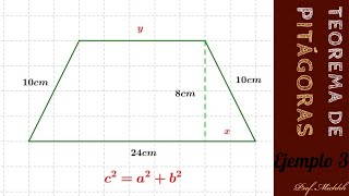 Teorema de Pitágoras Ejemplo 3 [upl. by Ebbie517]