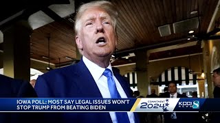 Iowa Poll Most say legal issues won’t stop Trump from beating Biden [upl. by Merna]