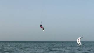 Parafoil OneFoot kitesurfing trick sport [upl. by Burns]