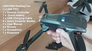 LYZRC L600 PRO GPS Drone unpacking and first flight [upl. by Stewardson]