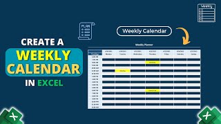 How to Create Weekly Calendar in Excel [upl. by Melly]