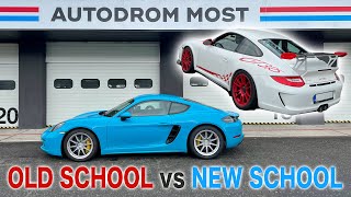 Porsche 911 997 GT3 RS vs Porsche Cayman 982 S  Autodrom Most [upl. by Eenehs832]