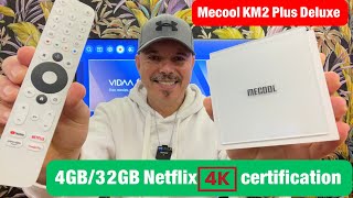 🔵 Mecool KM2 Plus Deluxe  أقوى بوكس لسنة 2024 مع شهادة نتفليكس ومدعومة من جوجل [upl. by Mascia]