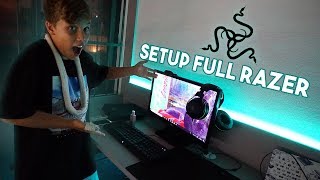 ELE GANHOU UM SETUP GAMER FULL RAZER [upl. by Benkley]