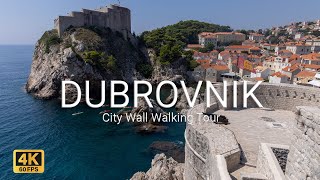 Dubrovnik Croatia  City Wall Walking Tour 4K [upl. by Gabbie]