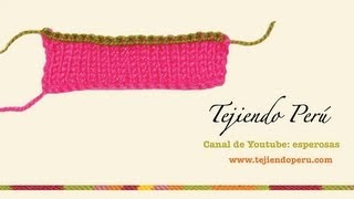 Curso básico de tejido en dos agujas tricot o palillos Parte 1  Tejiendo Perú [upl. by Nnair]