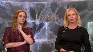 How to pronounce Charlize Theron amp Emily Blunt Interview THE HUNTSMAN amp THE ICE QUEEN [upl. by Nedak]