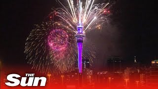 LIVE New Zealand welcomes 2023 with fireworks and light show [upl. by Divd]