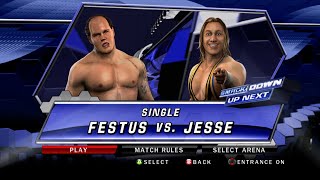 WWE SmackDown vs RAW 2010  Festus vs Jesse [upl. by Meeka623]