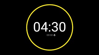 4 Minute 30 Second Countdown Timer with Alarm  iPhone Timer Style [upl. by Aisined282]