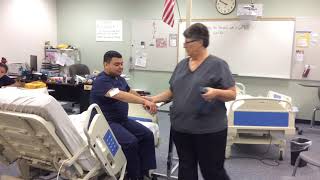 CNA Skills  25  Assist the Resident in Walking Using a Gait Belt [upl. by Wira]