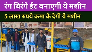 ईट पत्थर Tiles सब बनाएगी ये मशीन  paver Block Tiles Making Business [upl. by Yllatan]