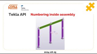 Tekla APINumbering inside assembly [upl. by Eirol502]