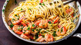 Lemon Garlic Shrimp Pasta  So Easy Youll Make It All Year Long [upl. by Beatrice]