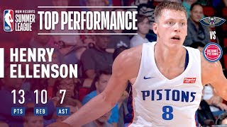 Henry Ellenson Fills Up the Stat Sheet vs Pelicans  2018 MGM Resorts Summer League [upl. by Dahsraf247]