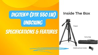 Digitek DTR 550 LW Tripod Review 67Inch Foldable Stand with Phone Holder amp 360° Ball Head [upl. by Selma]