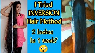 I tried The INVERSION HAIR METHOD For 7 DAYS  Inversion Hair MethodHow to amp my results  RuntiMe [upl. by Dmitri610]