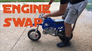 49cc coolster Dirtbike engine swap [upl. by Edora]