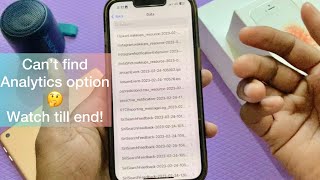Can’t find Analytics Option in Analytic Data This is the way to check out Charge cycles of iPhone [upl. by Kreg]