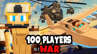 100 Players Simulate WAR in Minecraft [upl. by Koralie]