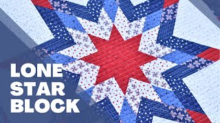 How to Make a Lone Star Quilt Block  Tutorial  using 2 12quot strips and NO YSEAMS [upl. by Lallage]