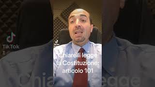 Chiarelli legge la Costituzione articolo 101 [upl. by Weisler]