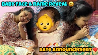 Baby face amp name reveal ❤️  Date announcement  vijejeni facereveal trending namereveal yt [upl. by Allerus]