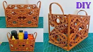 Recycling Unused Paper Into Beautiful Baskets  Storage Box  DIY [upl. by Frolick87]