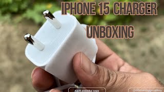 iPhone 15 charger unboxing  iPhone 15 ka charger 🔌 aa gaya 😍 [upl. by Thilda224]