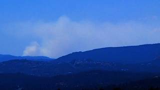 Sooke Potholes Fire Smoke Timelapse from Mount Tolmie shorts [upl. by Aitnic55]