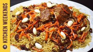 TRADITIONAL KABULI PULAO  Afghani Pulao  قابلی پلو [upl. by Ydoc]