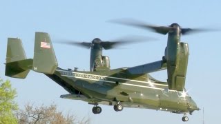 US Presidential Helicopter Squadron MV22 Osprey LandingTakeoff [upl. by Caruso]