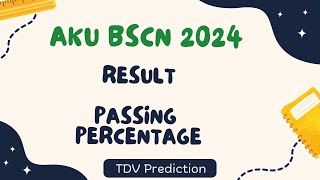 AKU BScN Result and cutoff [upl. by Marciano]