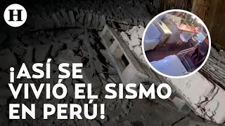 ¡Impresionantes imágenes Sismo de magnitud 70 azota Perú así se vivió el fuerte terremoto [upl. by Liahkim335]