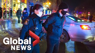 Coronavirus Police issue fines as Quebec curfew takes effect cases continue to rise [upl. by Bertold]