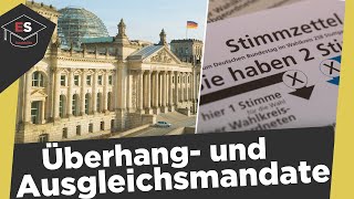 Überhang und Ausgleichsmandate  Bundestagswahl Überhangmandate und Ausgleichsmandate erklärt [upl. by Apul539]