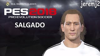 M SALGADO Face  stats edit PES 2018 ou 2019 Real Madrid classics [upl. by Llehctim]