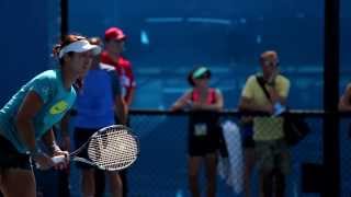 Li Na finals practice session  2014 Australian Open [upl. by Aissenav]