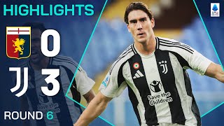 GENOAJUVENTUS 03  HIGHLIGHTS  Vlahovic ends scoring drought with a brace  Serie A 202425 [upl. by Moureaux]