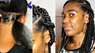 How To Box Braids Your Own Hair QUICK amp NEAT Rubber band Method✔️Jahnette [upl. by Claudian]