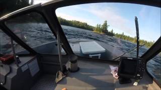 Boating Down Pelican Rapids in Sioux Lookout Ontario [upl. by Aihsiek745]