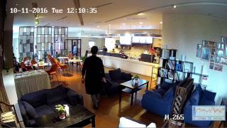 Hikvision H265  H264 vs H265 poco movimiento cafetería 2 [upl. by Nella248]