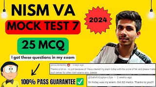 NISM VA MOCK TEST 2024  NISM 5A EXAM PREPARATION  NISM MOCK TEST  nismexampreparation nism5a [upl. by Levona]