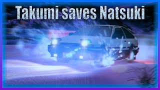 INITIAL D  Takumi Saves Natsuki Mogi HIGH QUALITY [upl. by Nallij744]