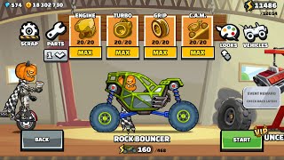 Hill Climb Racing 2  NEW VEHICLE ROCK BOUNCER GAMEPLAY [upl. by Ameg716]